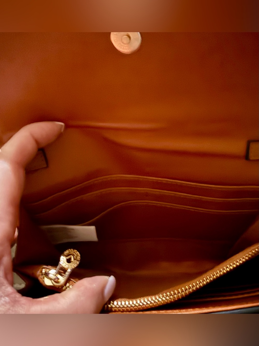 Valentino Orlandi Brown and Tan Logo Crossbody Bag - Picture 7 of 11